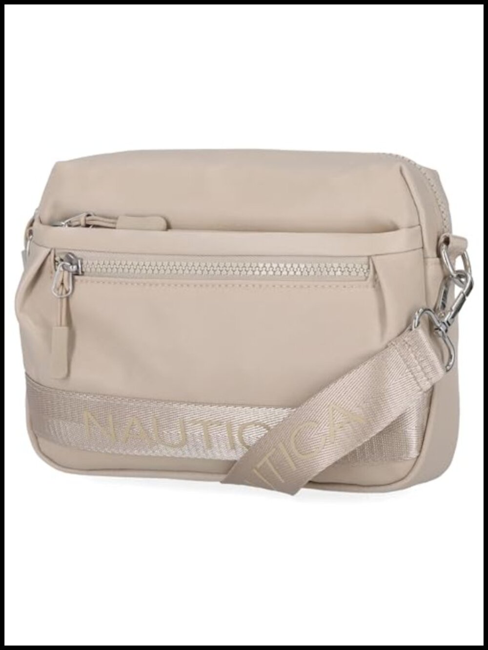 Nylon Crossbody Belt Bag Adjustable Strap Zipper Pockets Travel Purse